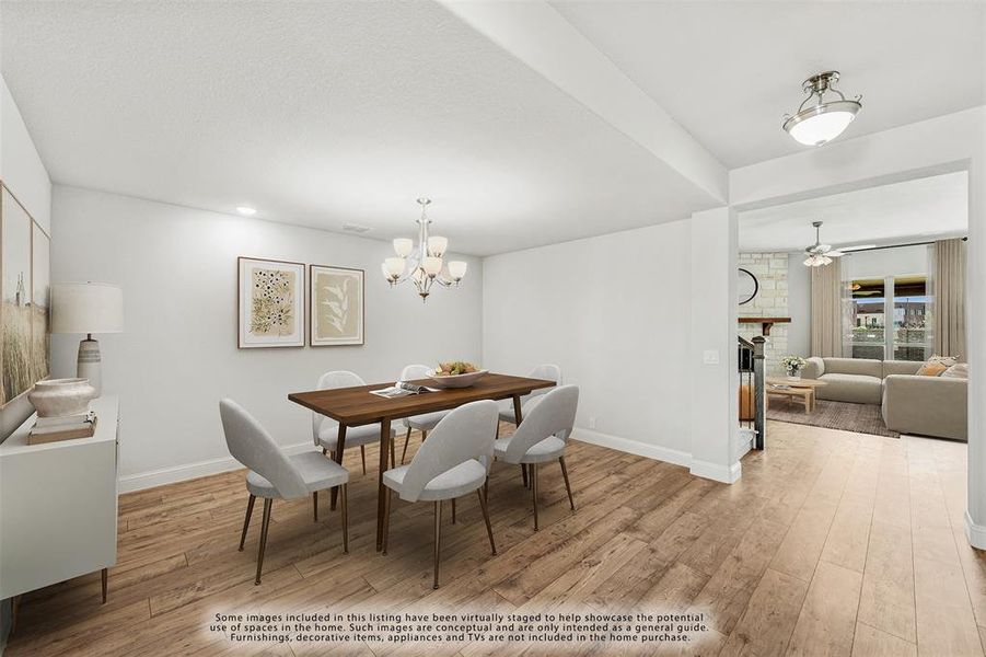 Furnished interior view inside a new home in Silo Mills Classic 70, Cleburne (Image 16).