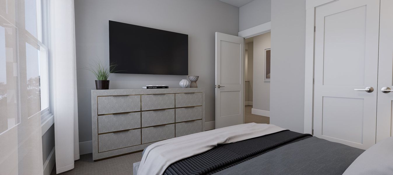 Representative furnished interior of a home built from the Cora - Midtown Collection by Baker Residential in Atwater Station - Midtown Collection, Fuquay Varina (Image 17).