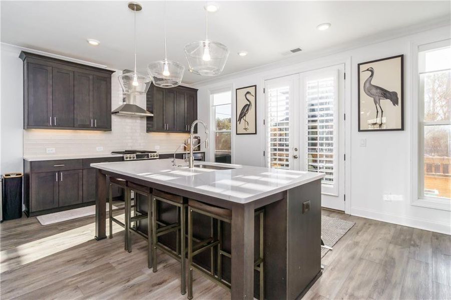 Furnished interior view inside a new home in Evanshire Single Family, Duluth (Image 8).