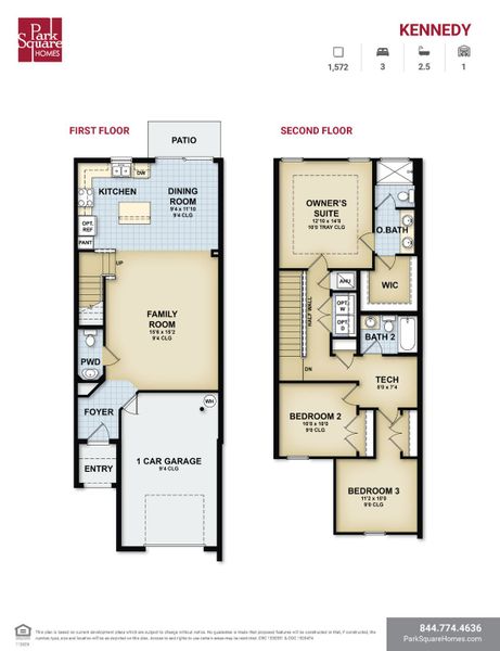 2D floor plan layout for the Kennedy by Park Square Residential in Liberty Station, Orange City, FL (Image 3). 2D floor plan layout for the Kennedy by Park Square Residential in Liberty Station, Orange City, FL (Image 3).