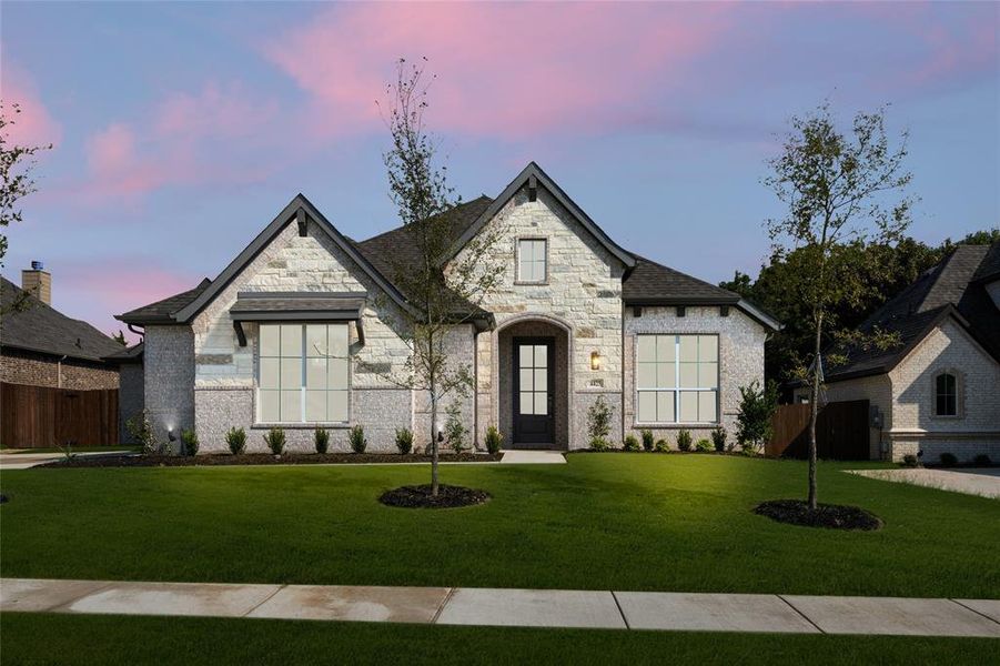 Front exterior of a new home in Massey Meadows, Midlothian, TX, highlighting curb appeal (Image 22). Front exterior of a new home in Massey Meadows, Midlothian, TX, highlighting curb appeal (Image 22).