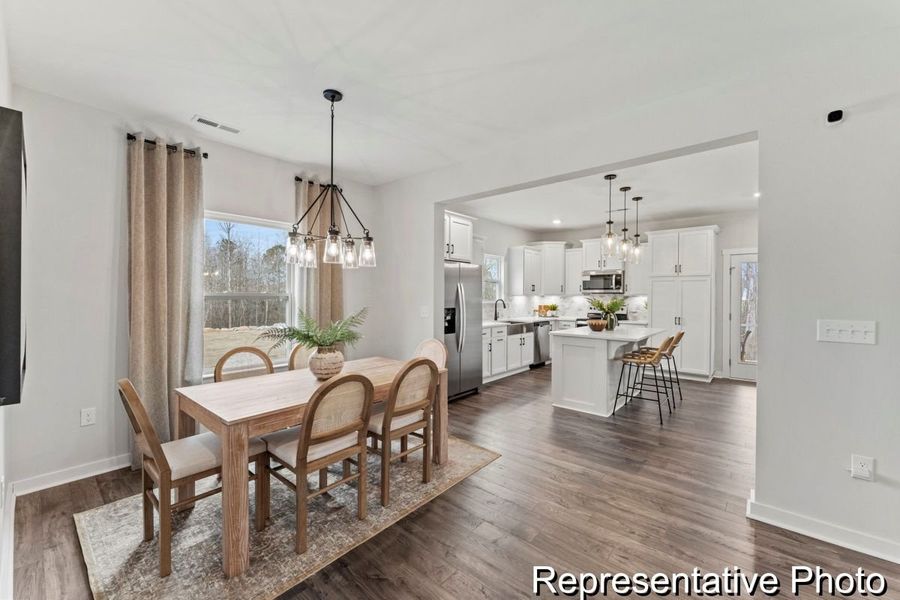 Furnished interior view inside a new home in Lake Royale, Louisburg (Image 6).