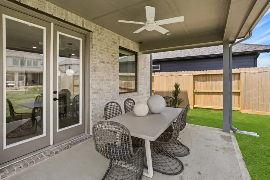 Exterior details and patio area of a home in Jubilee 45', 50', 70', Hockley (Image 3).