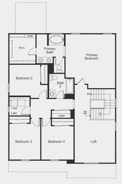 2D floor plan layout for the 2524 by KB Home in Bella Camino Traditions, San Tan Valley, AZ (Image 3).