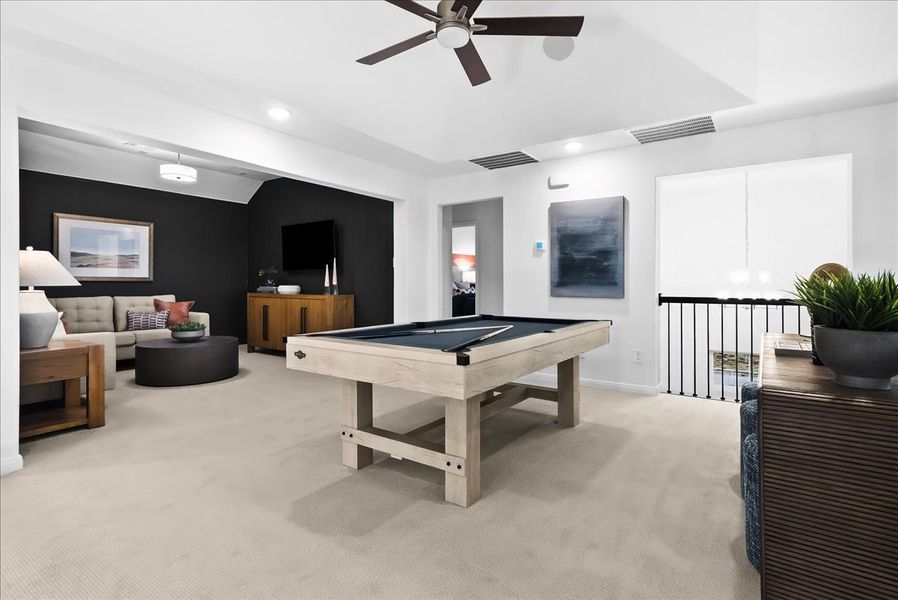 Furnished interior view inside a new home in Keeneland, Aubrey (Image 22).