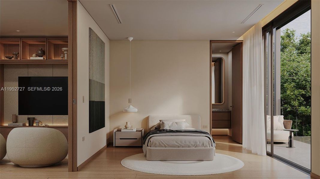 Furnished interior view inside a new home in , Miami Beach (Image 12).