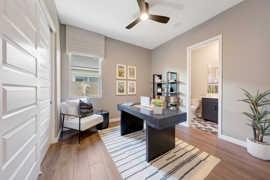 Representative furnished interior of a home built from the Harbor by Mattamy Homes in Miravida, Surprise (Image 33).
