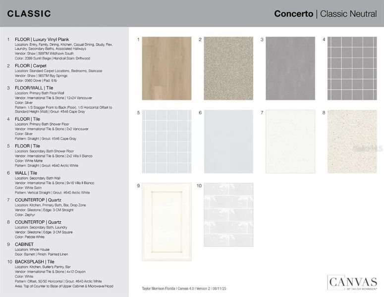 Sample of building materials used in homes in Esplanade at Wellen Park, Englewood (Image 25). Sample of building materials used in homes in Esplanade at Wellen Park, Englewood (Image 25).