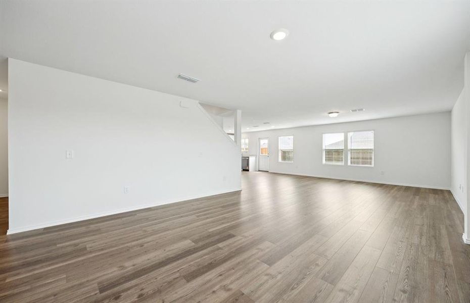 Open concept throughout main living areas