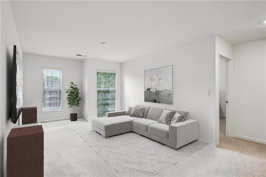 Furnished interior view inside a new home in The Enclave at Flat Rock Hills, Stonecrest (Image 7).
