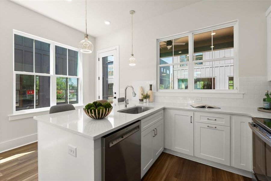 Furnished interior view inside a new home in , Atlanta (Image 14). Furnished interior view inside a new home in , Atlanta (Image 14).