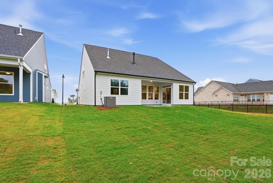 Backyard on homesite 6 Backyard on homesite 6