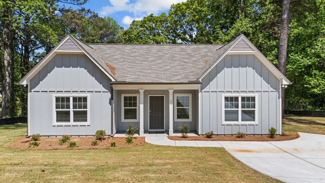 Representative exterior photo of a completed home built from the Elmsworth by Piedmont Residential in Clemit Harris Place, Newnan, GA (Image 20).