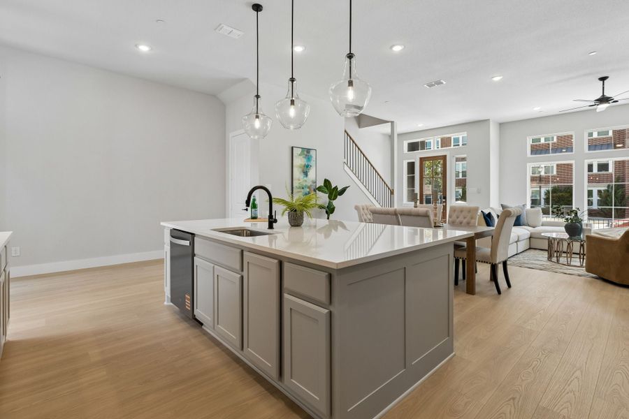 Furnished interior view inside a new home in Newman Village Townhomes, Frisco (Image 16).