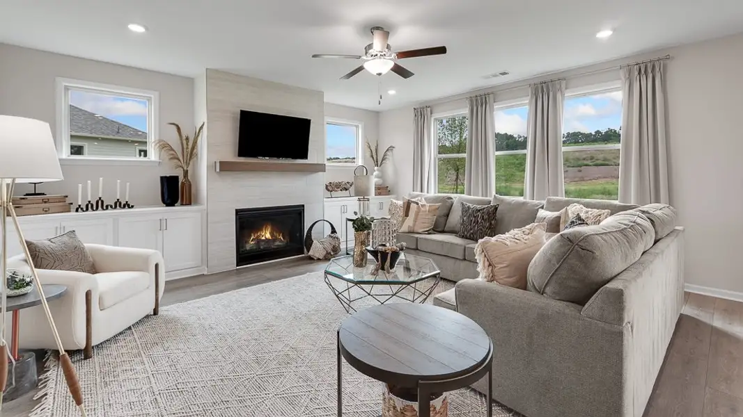 Furnished interior view inside a new home in Stratford Hills, Ball Ground (Image 3). Furnished interior view inside a new home in Stratford Hills, Ball Ground (Image 3).