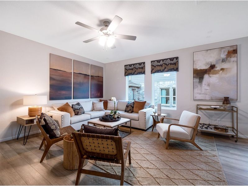 Representative furnished interior of a home built from the Pecan by CastleRock Communities in Chasin Heights, Converse (Image 8). Representative furnished interior of a home built from the Pecan by CastleRock Communities in Chasin Heights, Converse (Image 8).