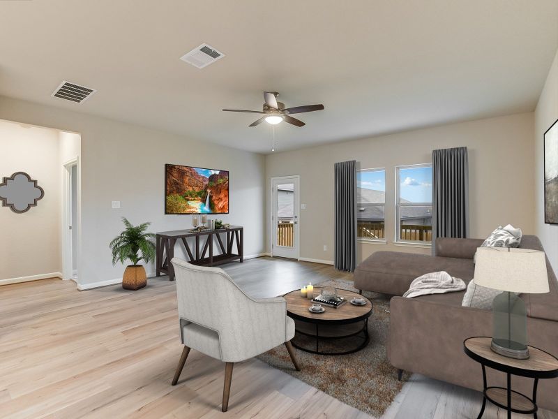 Furnished interior view inside a new home in Remington Ranch, San Antonio (Image 7).