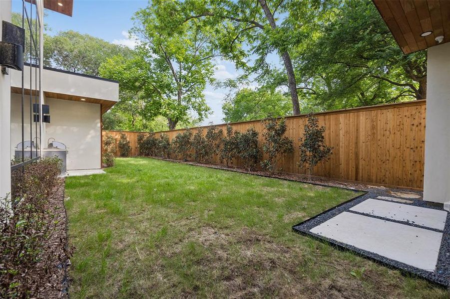 Exterior details and patio area of a home in , Dallas (Image 2). Exterior details and patio area of a home in , Dallas (Image 2).