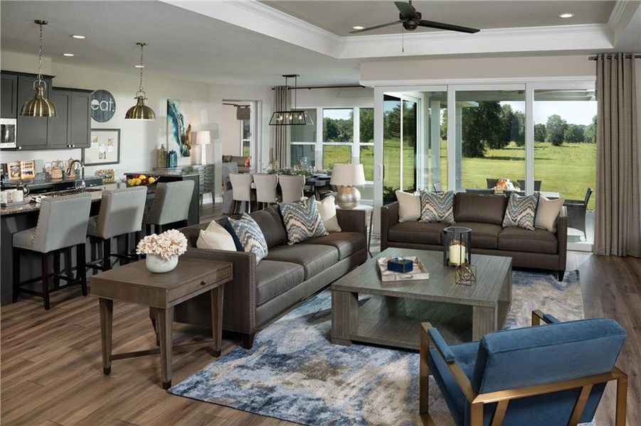 Furnished interior view inside a new home in , Cleveland (Image 7).