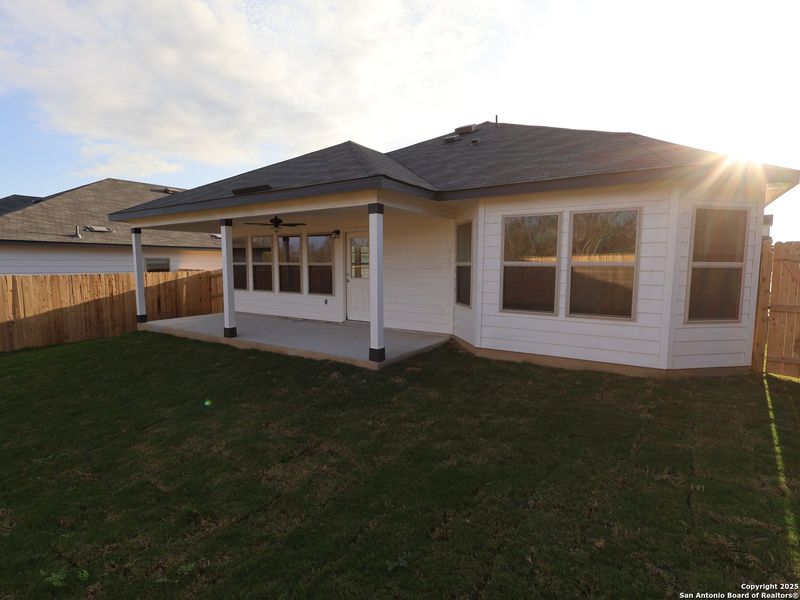 Exterior details and patio area of a home in Greenspoint Heights, Seguin (Image 23). Exterior details and patio area of a home in Greenspoint Heights, Seguin (Image 23).