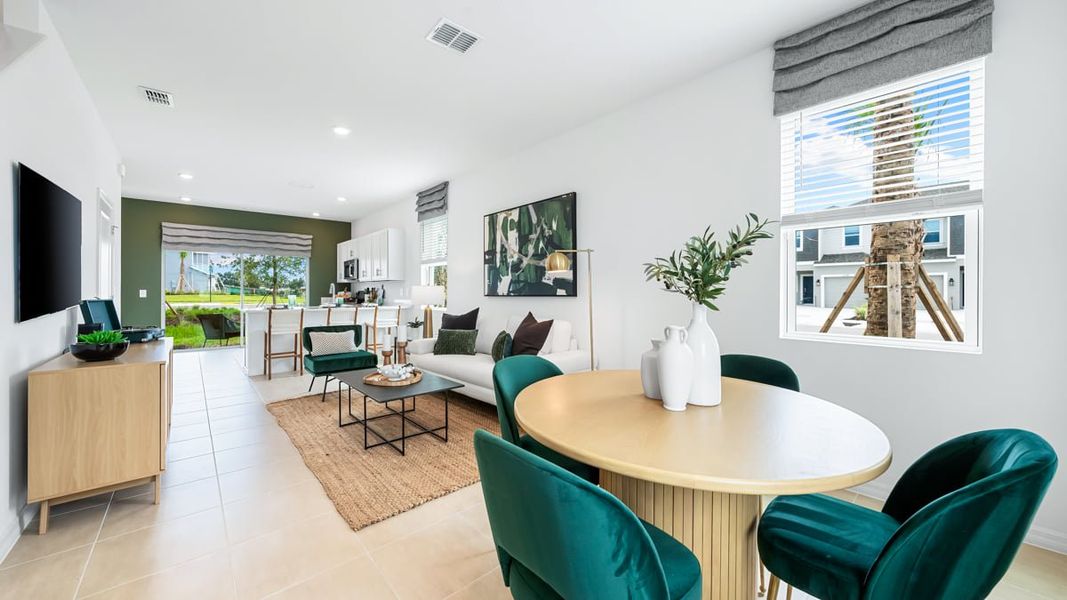 Furnished interior view inside a new home in The Towns at Firethorn, Parrish (Image 14).