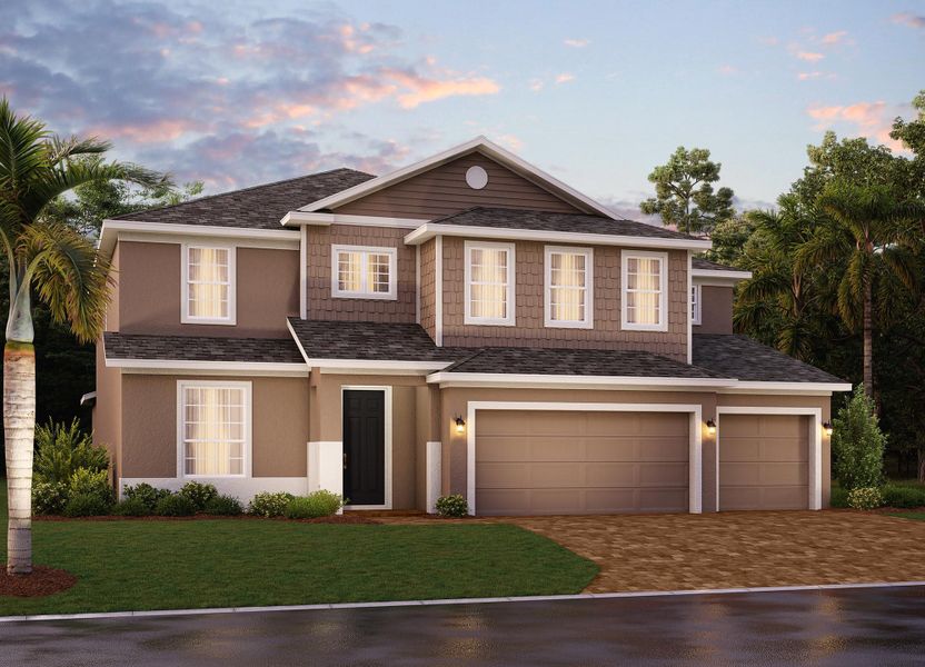 Elevation 3 with Optional Siding | Exbury Executive | New Homes in Florida | Landsea Homes