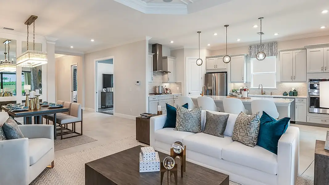 Furnished interior view inside a new home in Esplanade at Azario Lakewood Ranch, Bradenton (Image 3).