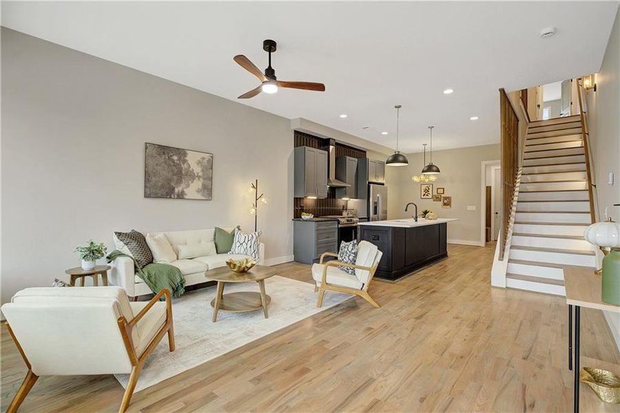Furnished interior view inside a new home in , Atlanta (Image 22).