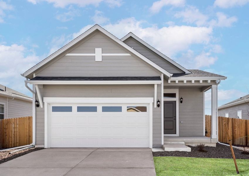 The Apex is a beautiful single story home with siding.