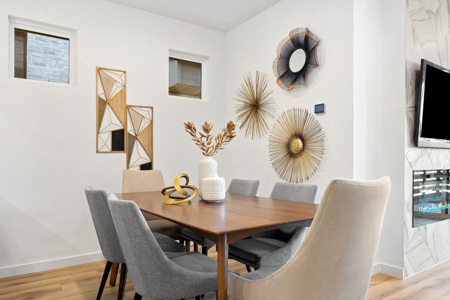 Furnished interior view inside a new home in Willow Grove Townhomes, Melissa (Image 9).