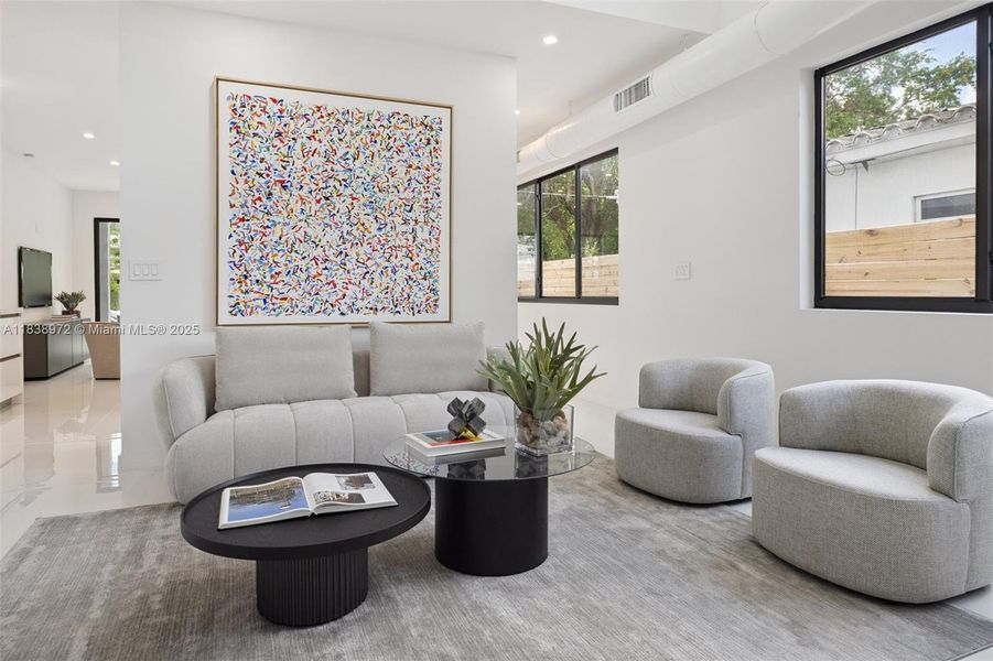 Furnished interior view inside a new home in , Miami (Image 34).