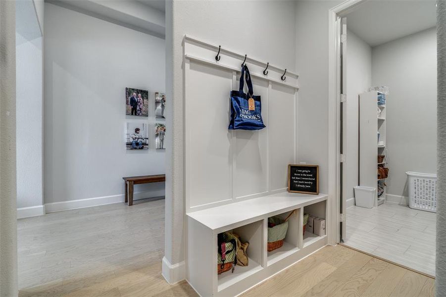Built ins and a utility room for a very functional home and design. Built ins and a utility room for a very functional home and design.