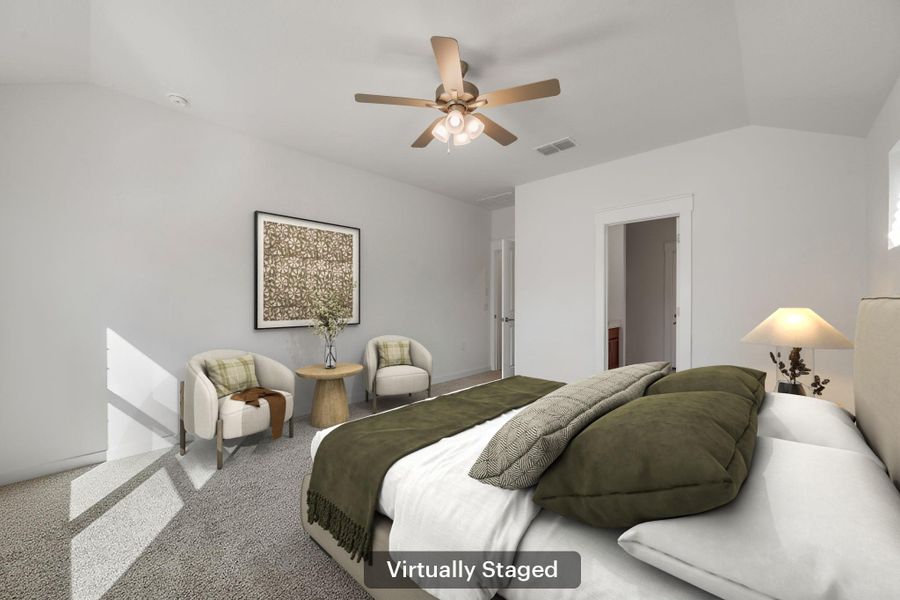 Furnished interior view inside a new home in Sun Chase, Del Valle (Image 15). Furnished interior view inside a new home in Sun Chase, Del Valle (Image 15).