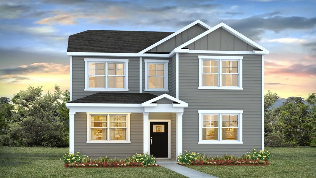 Representative exterior photo of a completed home built from the Woodland by D.R. Horton in Altama, Brunswick, GA (Image 4).