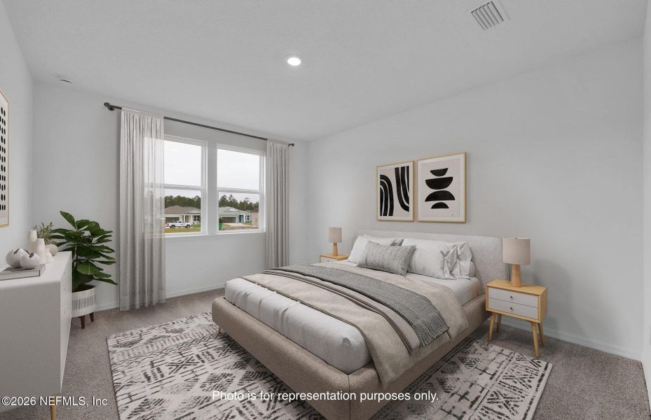 Furnished interior view inside a new home in Hyland Trail, Green Cove Springs (Image 4). Furnished interior view inside a new home in Hyland Trail, Green Cove Springs (Image 4).