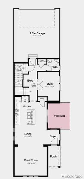 Structural options added include: Outdoor patio, second sink at bath 2, and air conditioning.