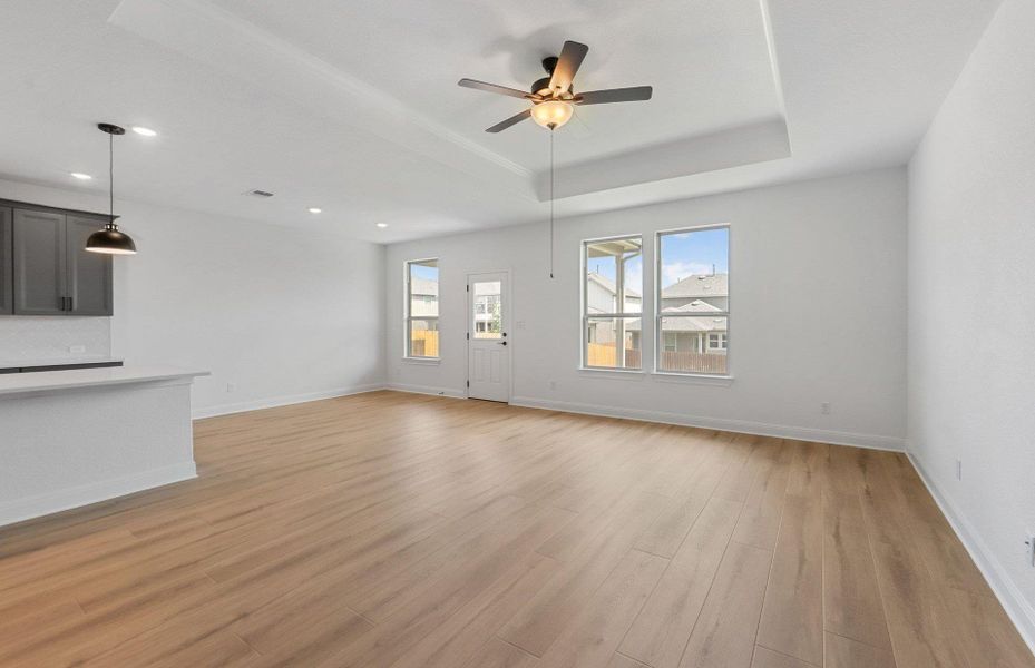 Spacious, unfurnished interior of a new home in Saddleback at Santa Rita Ranch, Liberty Hill (Image 19). Spacious, unfurnished interior of a new home in Saddleback at Santa Rita Ranch, Liberty Hill (Image 19).