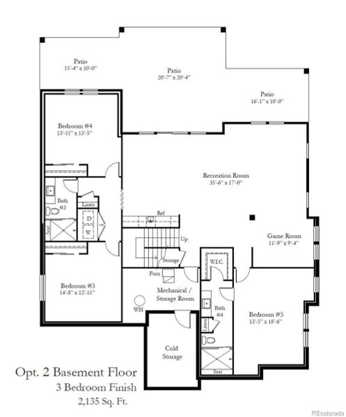 Telluride basement floorplan option 2