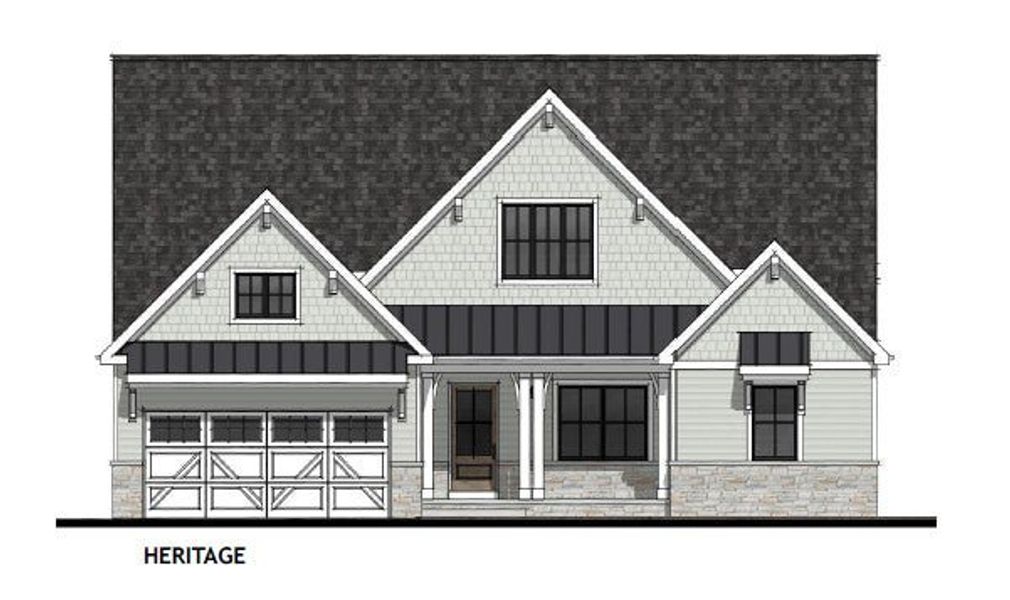 Representative rendering of the exterior for the Kipling by Keystone Custom Homes (Image 4).