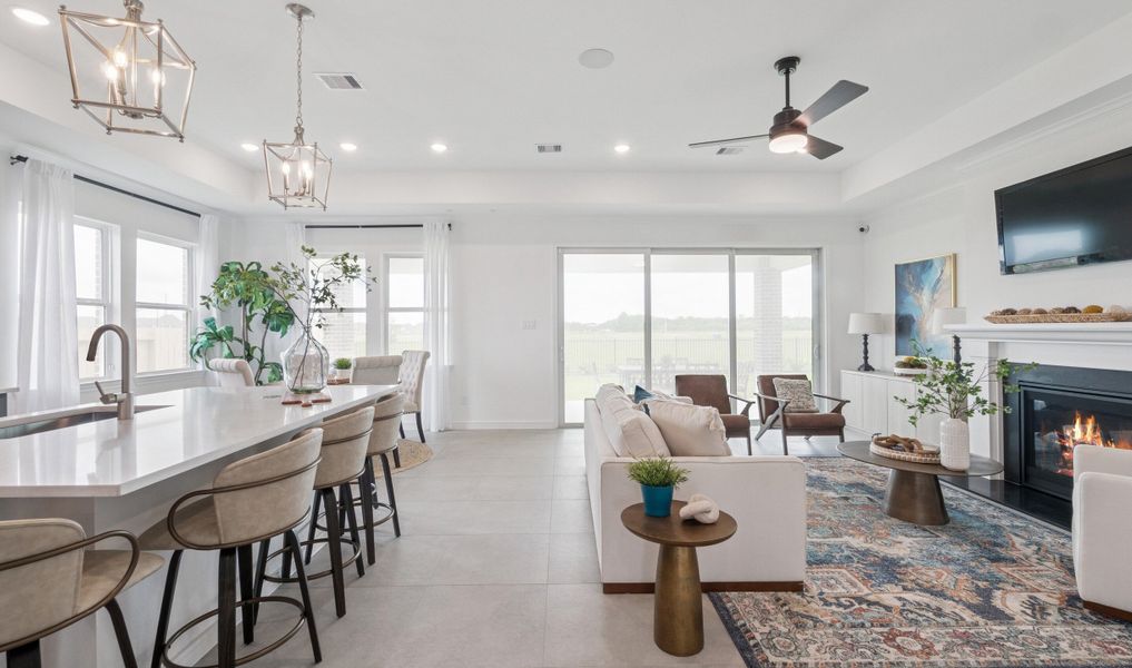 Kitchen with nearby access to optional covered patio