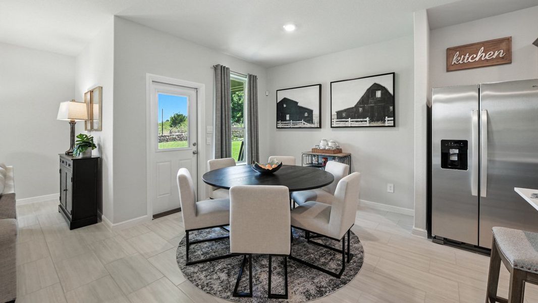 Furnished interior view inside a new home in Monarch at the Meadows, Krum (Image 10).
