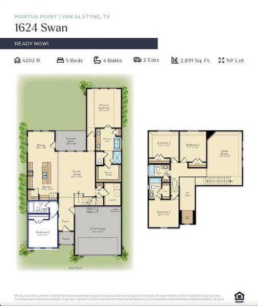 With all the space you could hope for and a floor paln designed for entertaining, our 4202B floor plan is a winner!