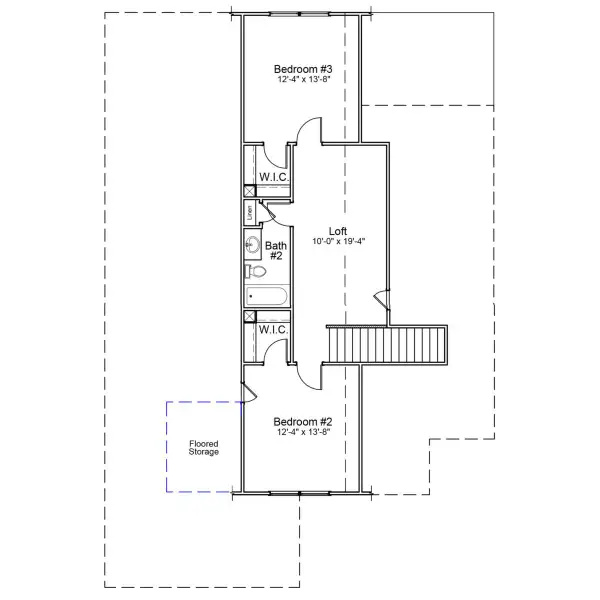 2D floor plan layout of this home in Grand Park, Leland, NC (Image 4).