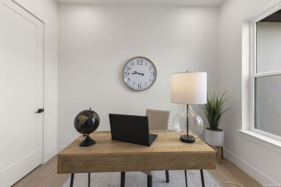 Furnished interior view inside a new home in , Blanco (Image 14). Furnished interior view inside a new home in , Blanco (Image 14).