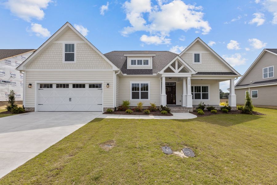 Representative exterior photo of a completed home built from the Haddock by Bill Clark Homes in Laurel Oaks, Greenville, NC (Image 26).