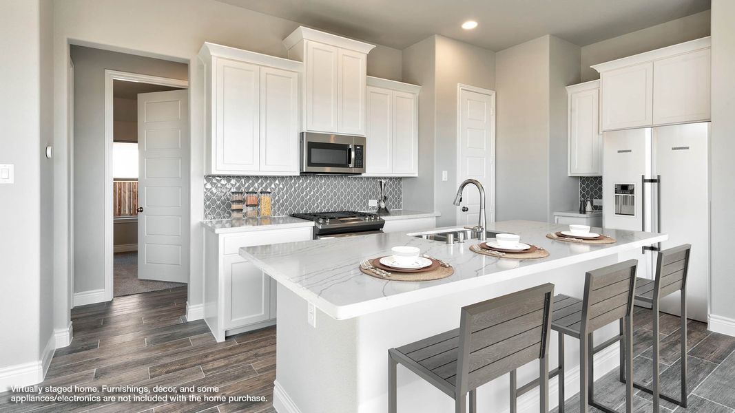 Representative furnished interior of a home built from the 1500W by Perry Homes in Santa Rita Ranch Tierra Rosa, Liberty Hill (Image 3).