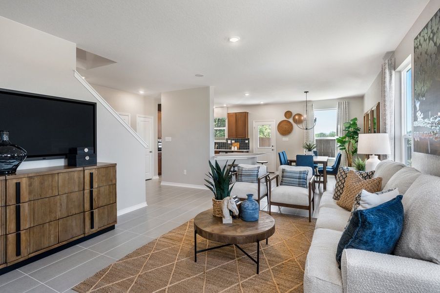 Representative furnished interior of a home built from the 1676 Modeled by KB Home in Nagel Crossing, San Antonio (Image 6).