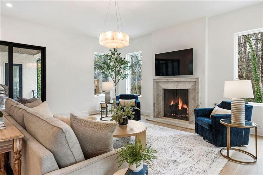 Furnished interior view inside a new home in , Sandy Springs (Image 42). Furnished interior view inside a new home in , Sandy Springs (Image 42).