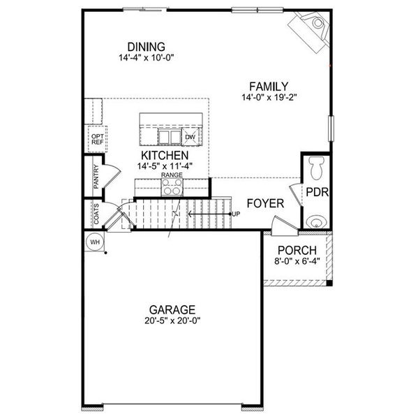 2D floor plan layout for the Aisle by D.R. Horton in Rocky River Ridge, Anderson, SC (Image 5). 2D floor plan layout for the Aisle by D.R. Horton in Rocky River Ridge, Anderson, SC (Image 5).
