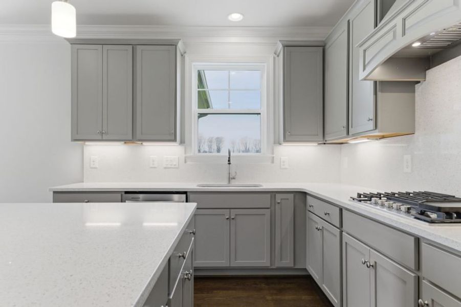Representative furnished interior of a home built from the Fairfield Lux by Keystone Homes NC in Weybridge, Burlington (Image 12).